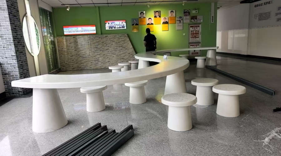 飾紀上品UHPC廠家 | 山東理工大學貝殼石UHPC休閑卡座